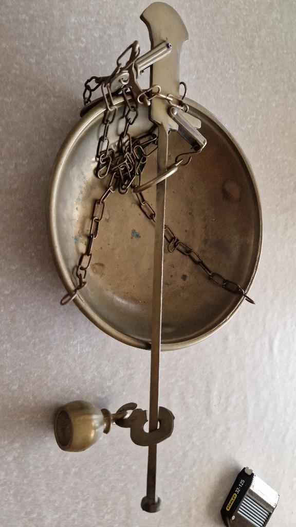 antieke koperen hangweegschaal, Antiek en Kunst, Ophalen of Verzenden, Koper