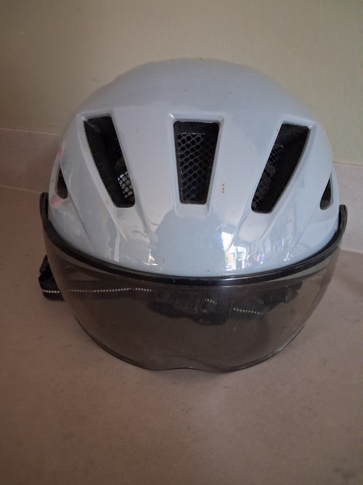 NTA 8776 Helm met nieuw vizier, Fietsen en Brommers, Gebruikt, Onbekend, Overige maten, Ophalen of Verzenden