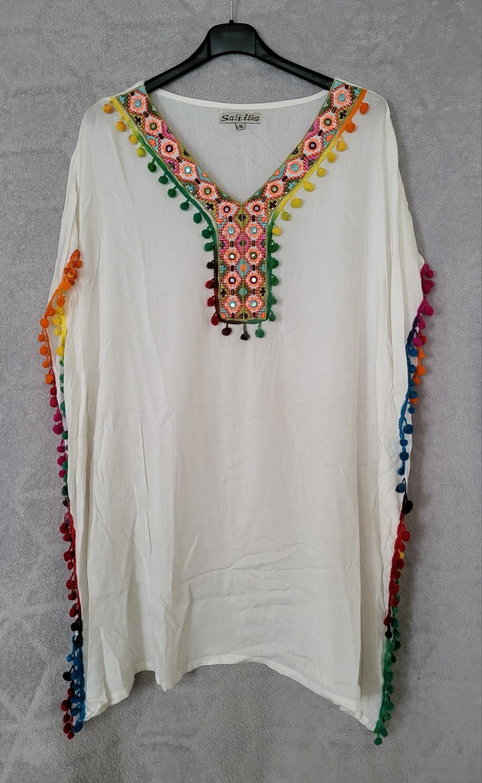 NIEUW! Sahisa Witte Ibiza Tuniek  Maat L/XL, Verzenden, Wit, Maat 42/44 (L), Nieuw