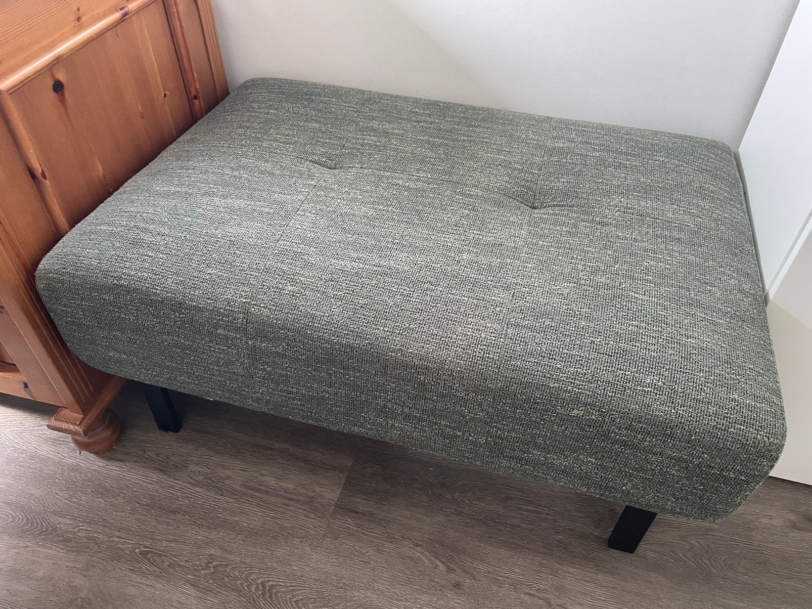 NIEUW! Te koop; Hocker Montèl forest green., Ophalen, Nieuw, 75 tot 100 cm, Rechthoekig