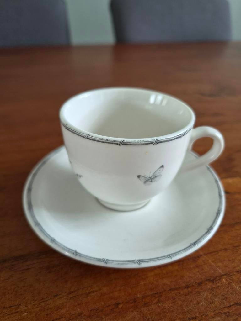 JBS 'Special Moments' espressokop en schotel, Keramiek, Ophalen of Verzenden, Zo goed als nieuw, Overige stijlen