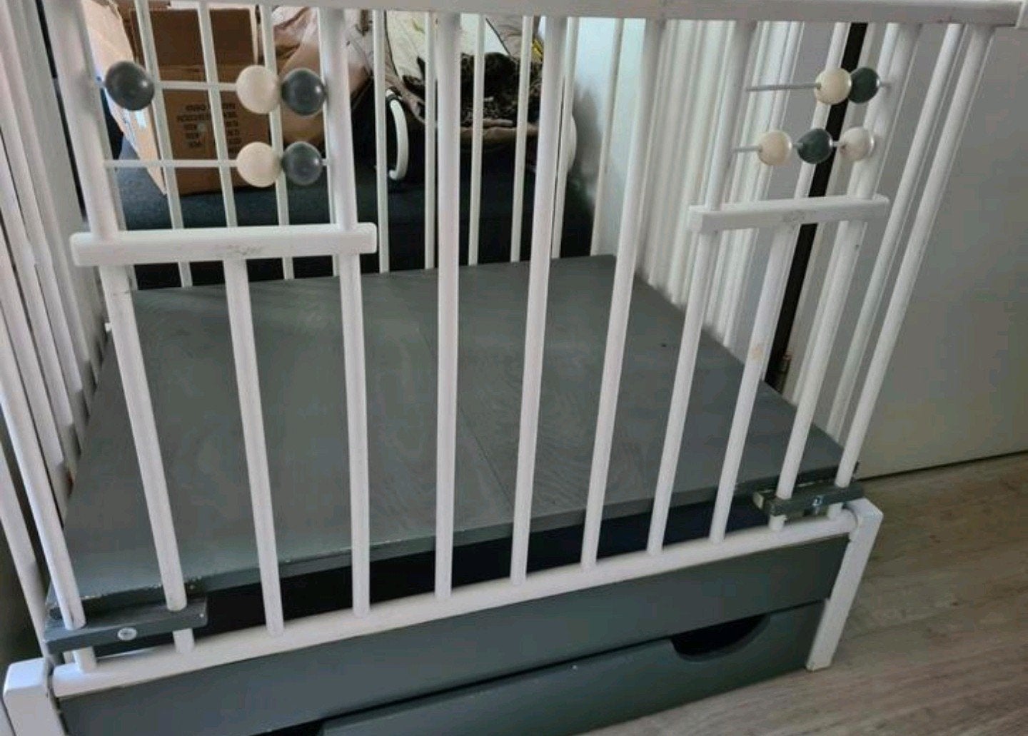 box met lade- Wit/Grijs, Kinderen en Baby's, Ophalen, Gebruikt