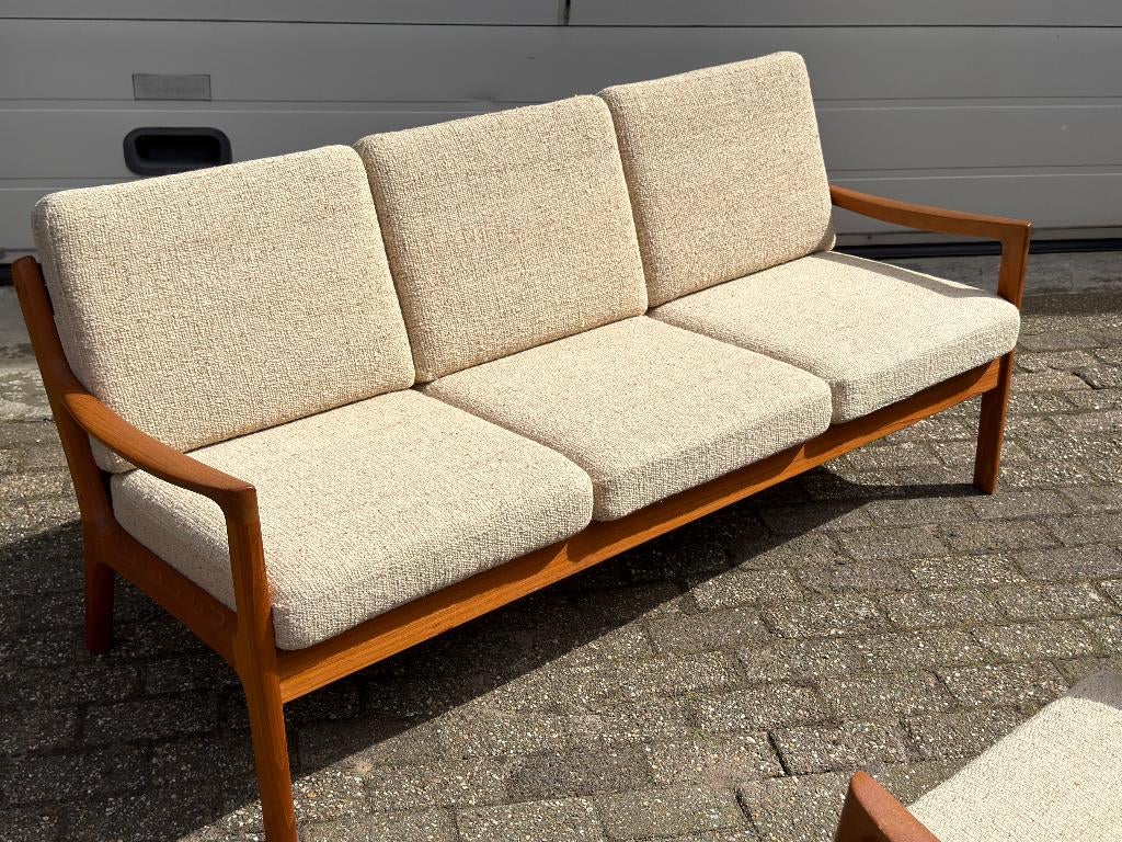 Cado Wanscher Sofa Teak Vintage Deens Design Jaren, Huis en Inrichting, Ophalen, Gebruikt, Stof, 75 tot 100 cm