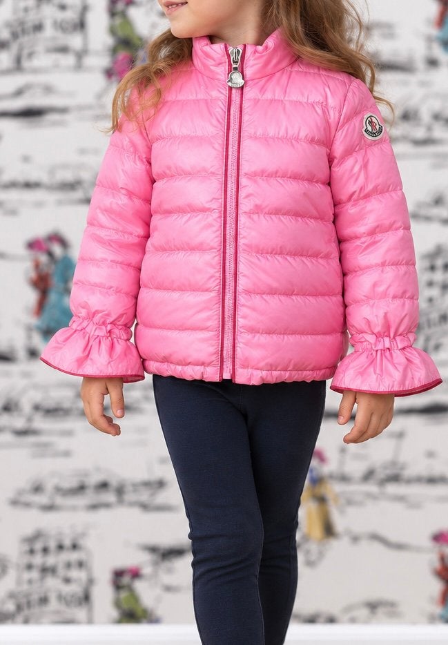 Moncler Nadege roze donsjas tussenseizoen maat 4, Moncler EU, Meisje, Ophalen of Verzenden, Zo goed als nieuw