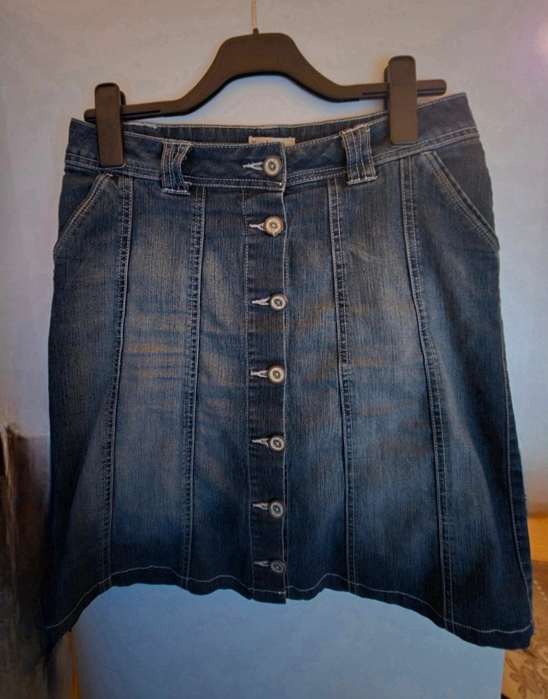 Spijkerrok met knoopjes, Kleding | Dames, Maat 38/40 (M), Blauw, Yessica, Ophalen of Verzenden