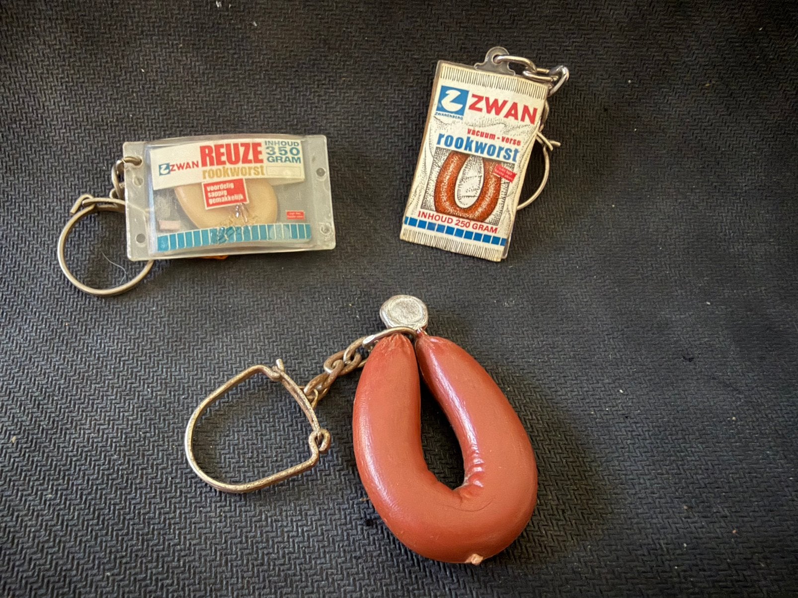Wow- Retro, Vintage Zwan Rookworst sleutelhangers – 3 stuks, Verzenden, Zo goed als nieuw, Merk