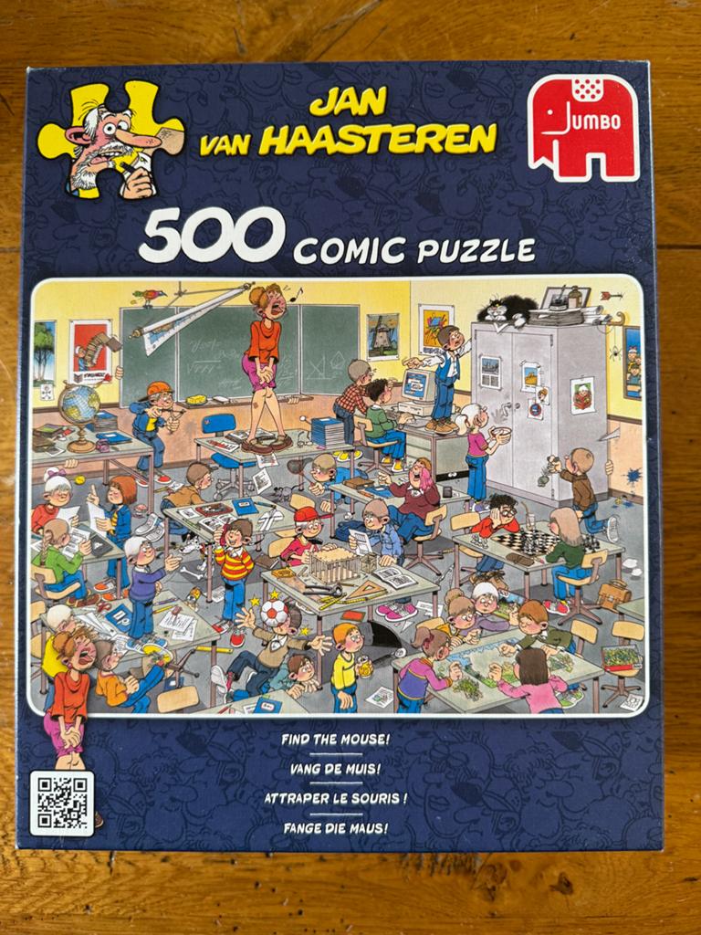 Jan van Haasteren Puzzel 500 stukjes - Vang de muis, Ophalen, 500 t/m 1500 stukjes, Zo goed als nieuw, Legpuzzel