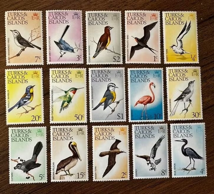 Turks & Caicos 1973 Vogels Postfris Postzegelset, Ophalen of Verzenden, Postfris