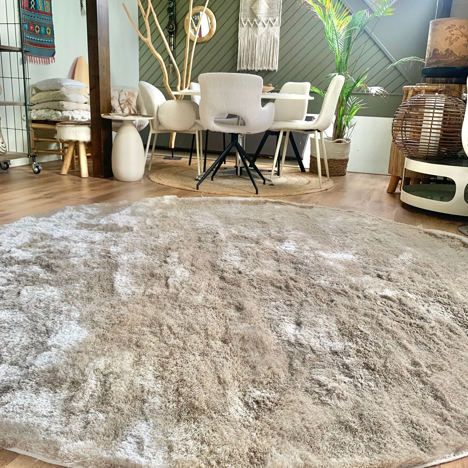 MINDER DUUR!! - beige  xxl vloerkleed - fotoshoot, Ophalen, Beige, Rond, 200 cm of meer