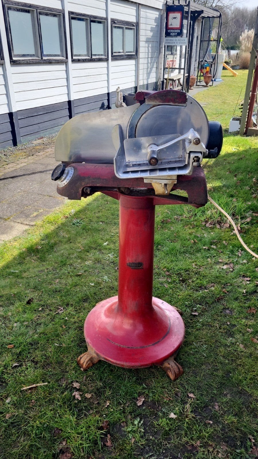 Oude Berkel snijmachine met speciale voet - Werkt goed!, Ophalen