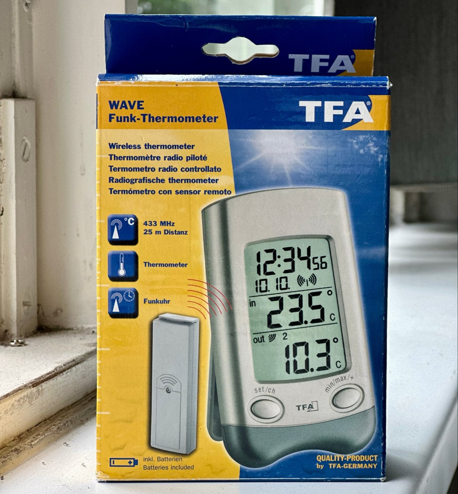 TFA WAVE Funk-Thermometer - Draadloze Thermometer, Ophalen of Verzenden, Nieuw, Weerstation