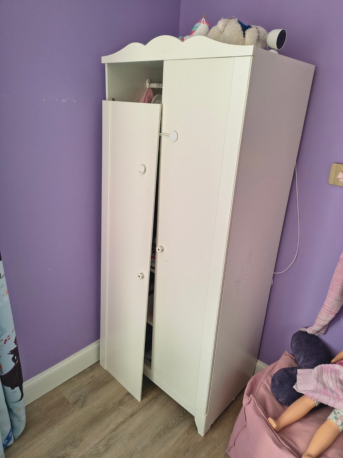 IKEA Smagora kast - Witte kledingkast voor kinderkamer, 150 tot 200 cm, 25 tot 50 cm, Modern, Kinderkamer, Overige houtsoorten