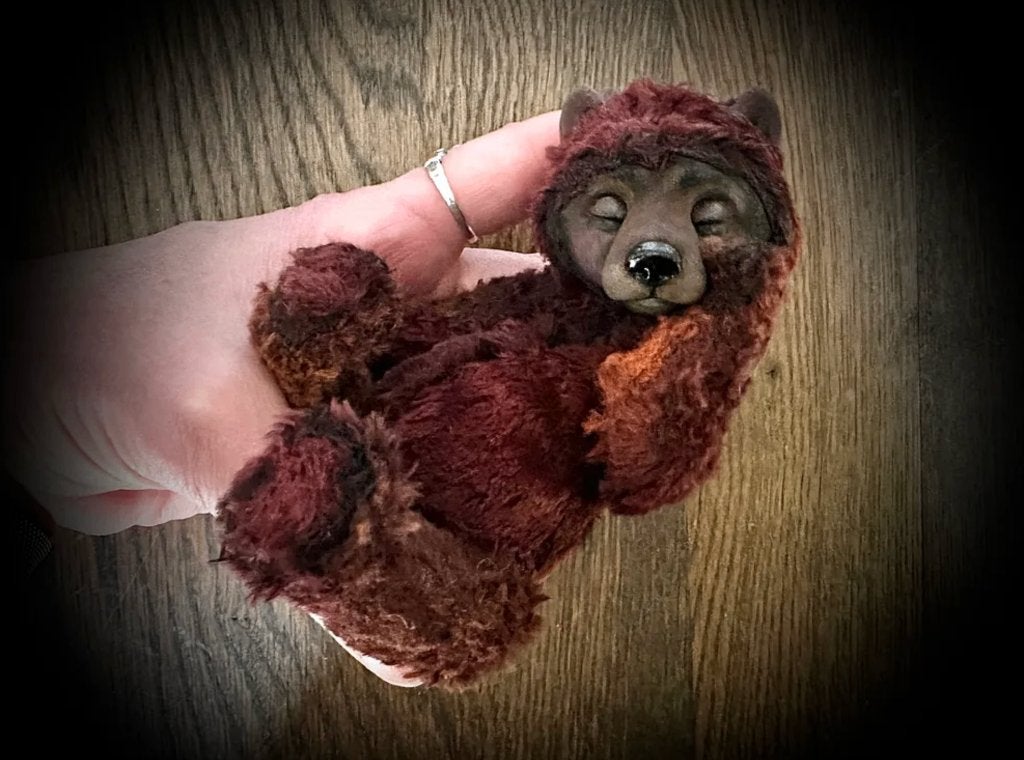 SALE! Teddybeer handgemaakt beweegbaar pop doll teddy beer, Verzenden, Nieuw, Stoffen beer, Overige merken