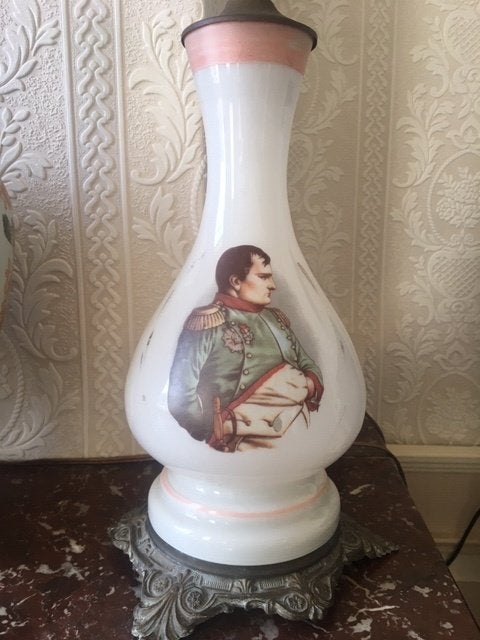 opaline lamp Napoleon Bonaparte 19e eeuw, Antiek en Kunst, Ophalen of Verzenden