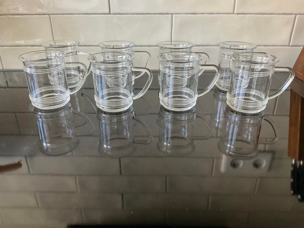 Pickwick Jan des Bouvrie theeglazen in mooie staat (10), Glas of Glazen, Ophalen of Verzenden, Overige stijlen, Glas