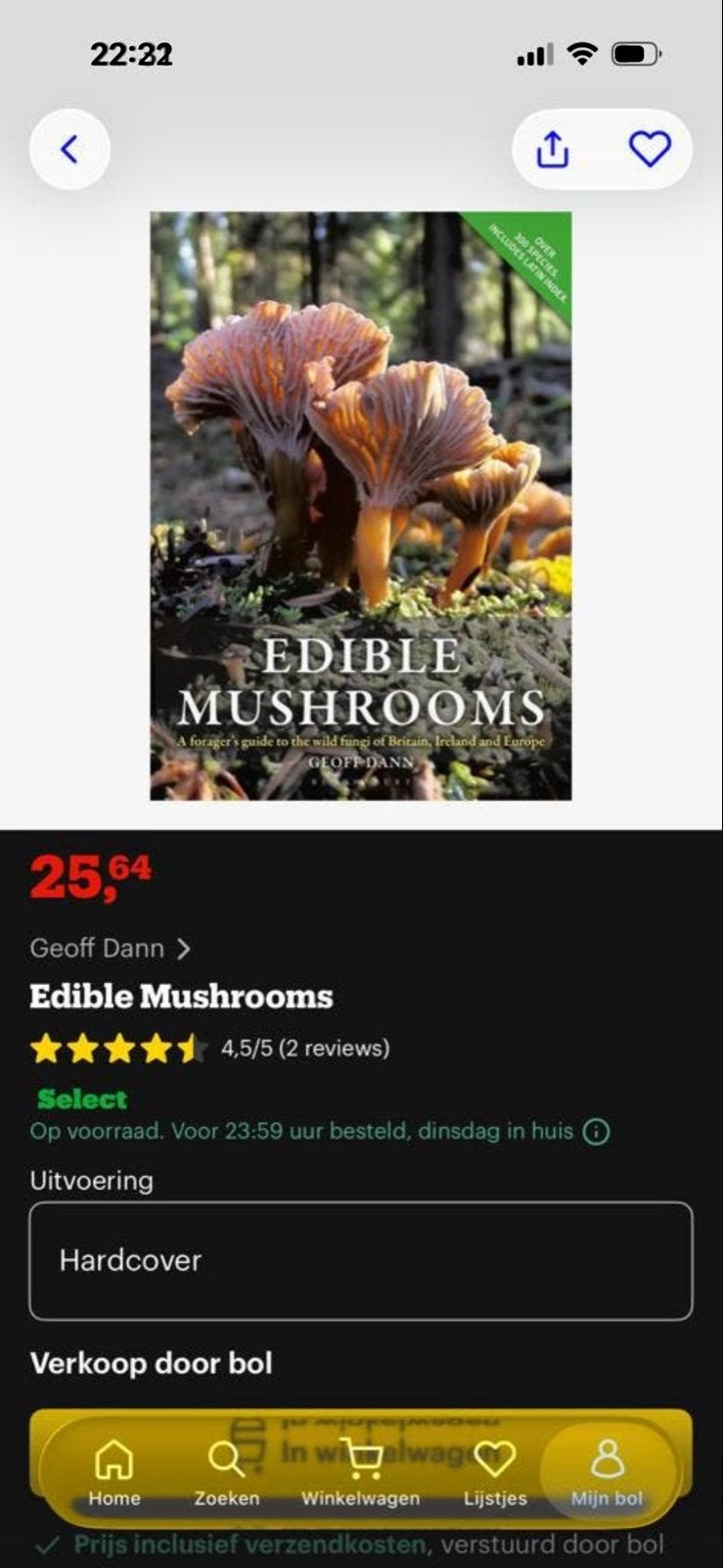 Eetbare Paddenstoelen: Gids voor wilde fungi, Ophalen of Verzenden, Nieuw, Overige onderwerpen