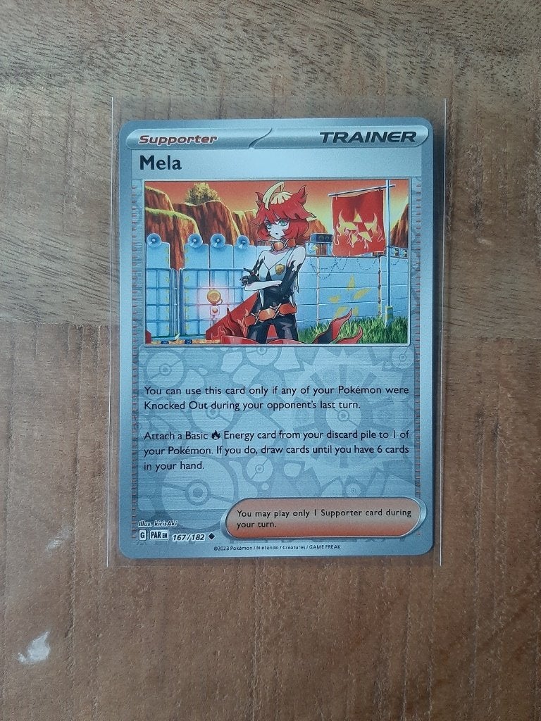 Mela #167, Reverse Holo, Pokemon Paradox Rift, Ophalen of Verzenden, Nieuw, Losse kaart