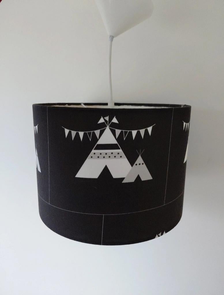 Hanglamp kinderkamer - tipi design zwart/wit, Ophalen of Verzenden, Zo goed als nieuw, Boho, Scandinavisch, Speels