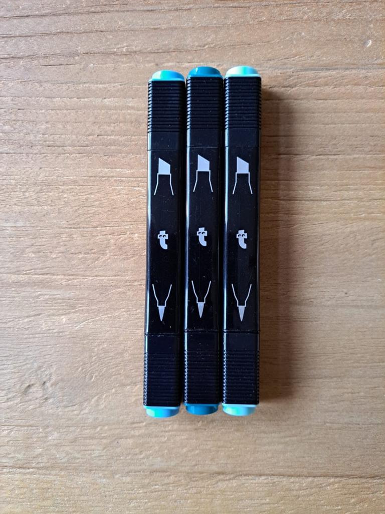 Flying Tiger twinmarkers 3 blauwe nummers 11, 14, 17, Ophalen of Verzenden, Nieuw, Potlood of Stift