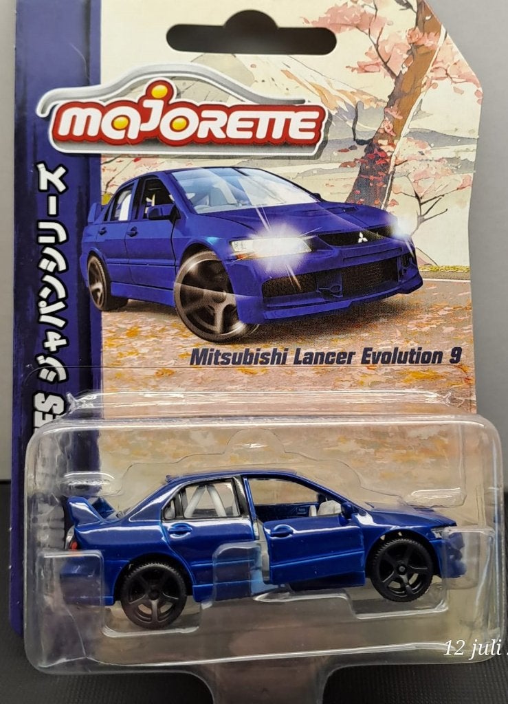 Majorette, Mitsubishi,Lancer Evo, blauw, Ophalen of Verzenden, Nieuw, Auto