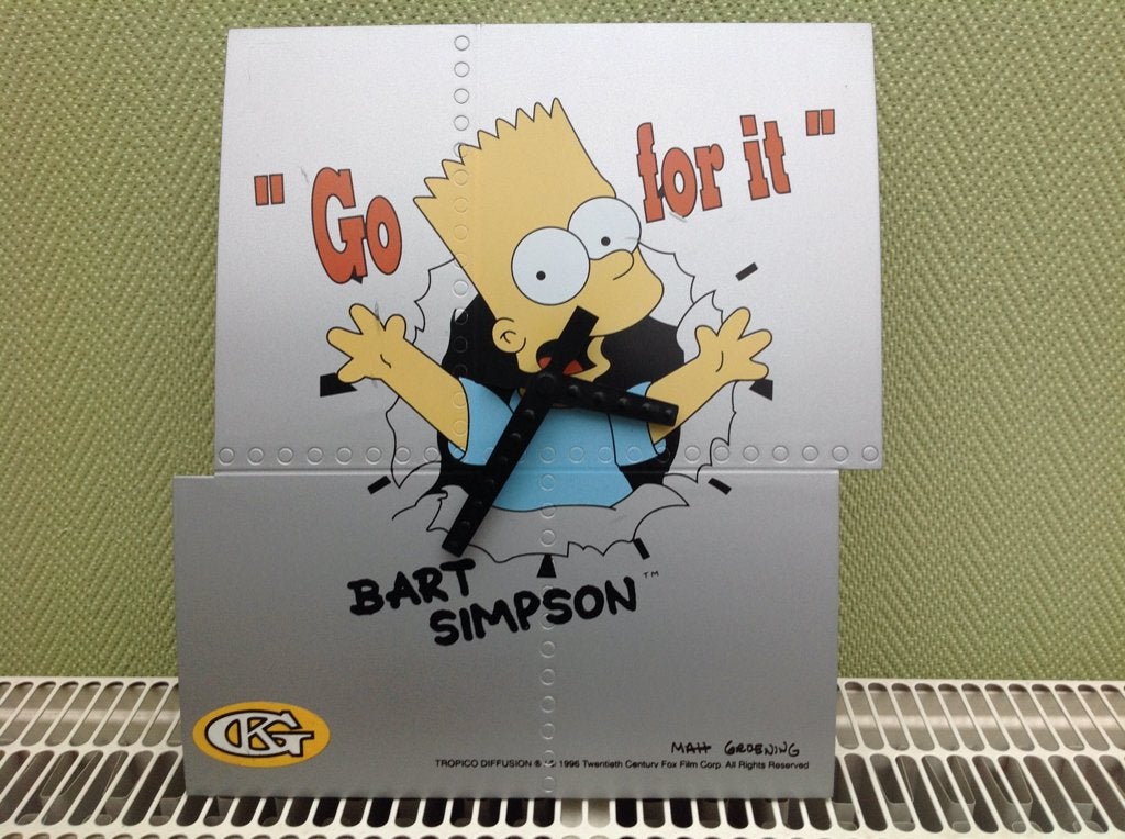 Bart Simpson wandklok "Tropico diffusion 1996", Verzamelen, Verzenden, Overige figuren, Zo goed als nieuw, Gebruiksvoorwerp