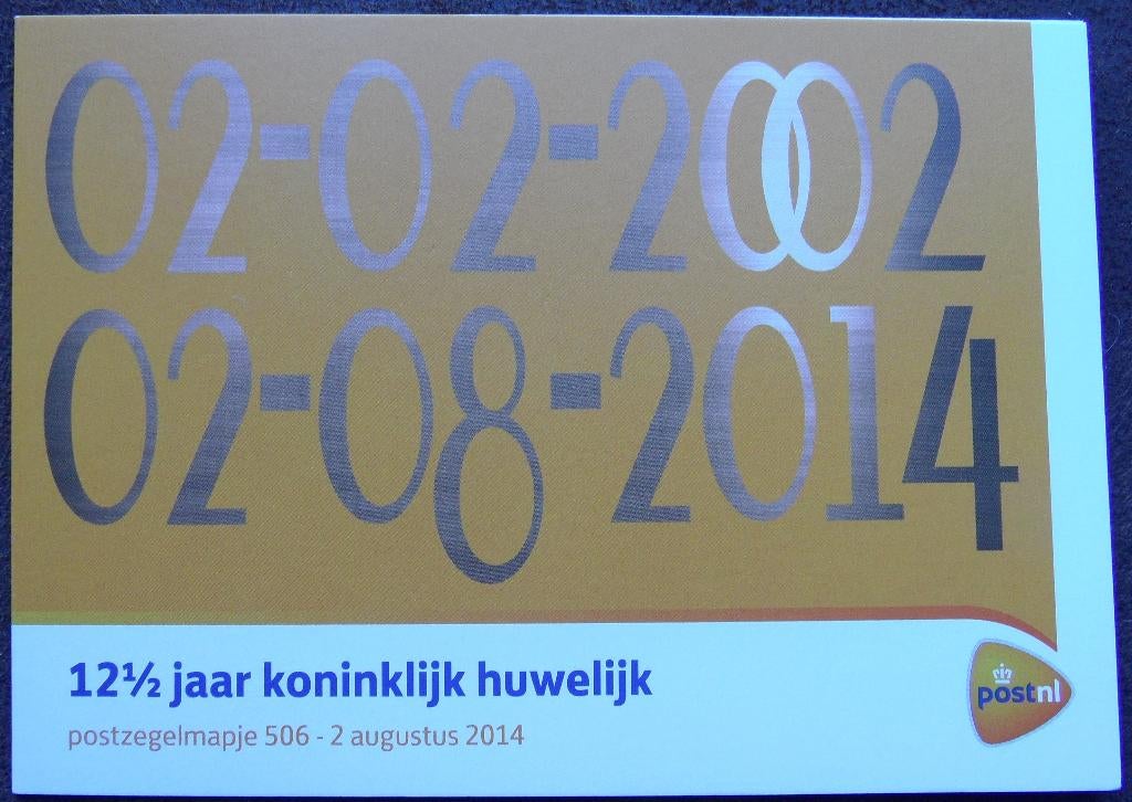 Postzegelmapje 506 - 12,5 jaar Koninklijk Huwelijk, Ophalen of Verzenden, Postfris