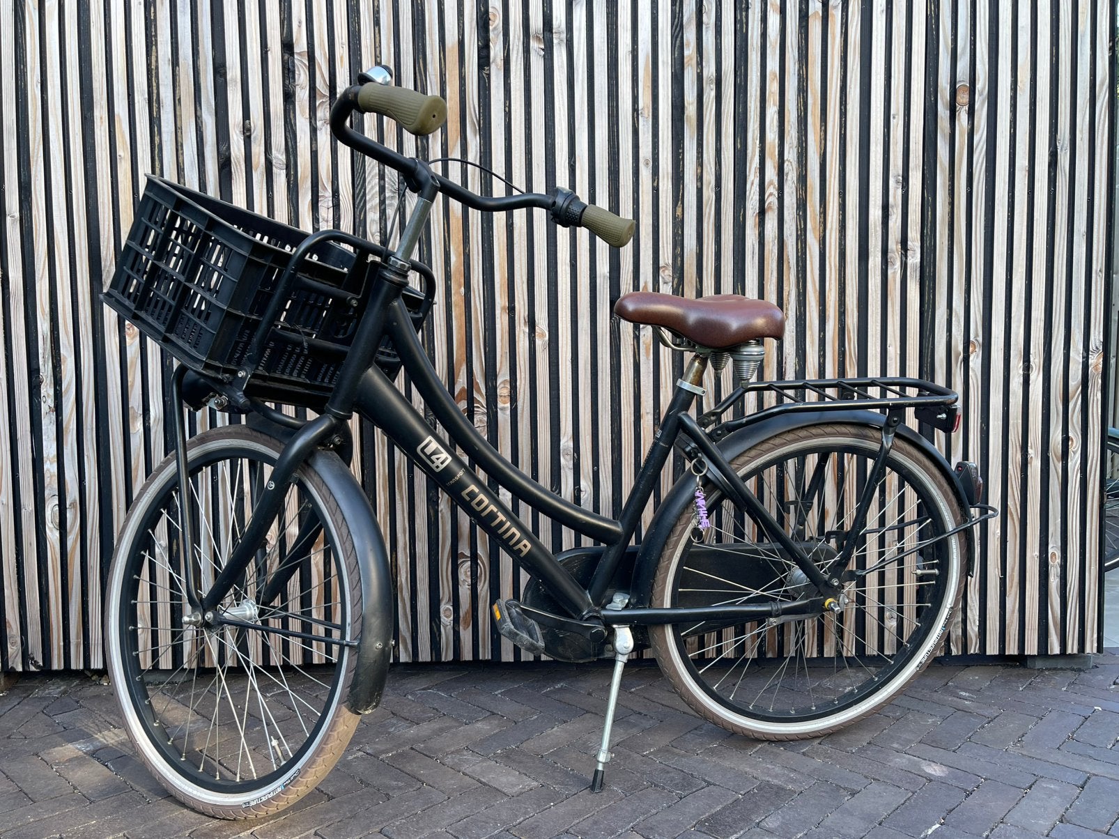 Transportfiets Cortina U4 - Zwart - 3 versnellingen 24 inch, Ophalen, Terugtraprem, Versnellingen, Gebruikt