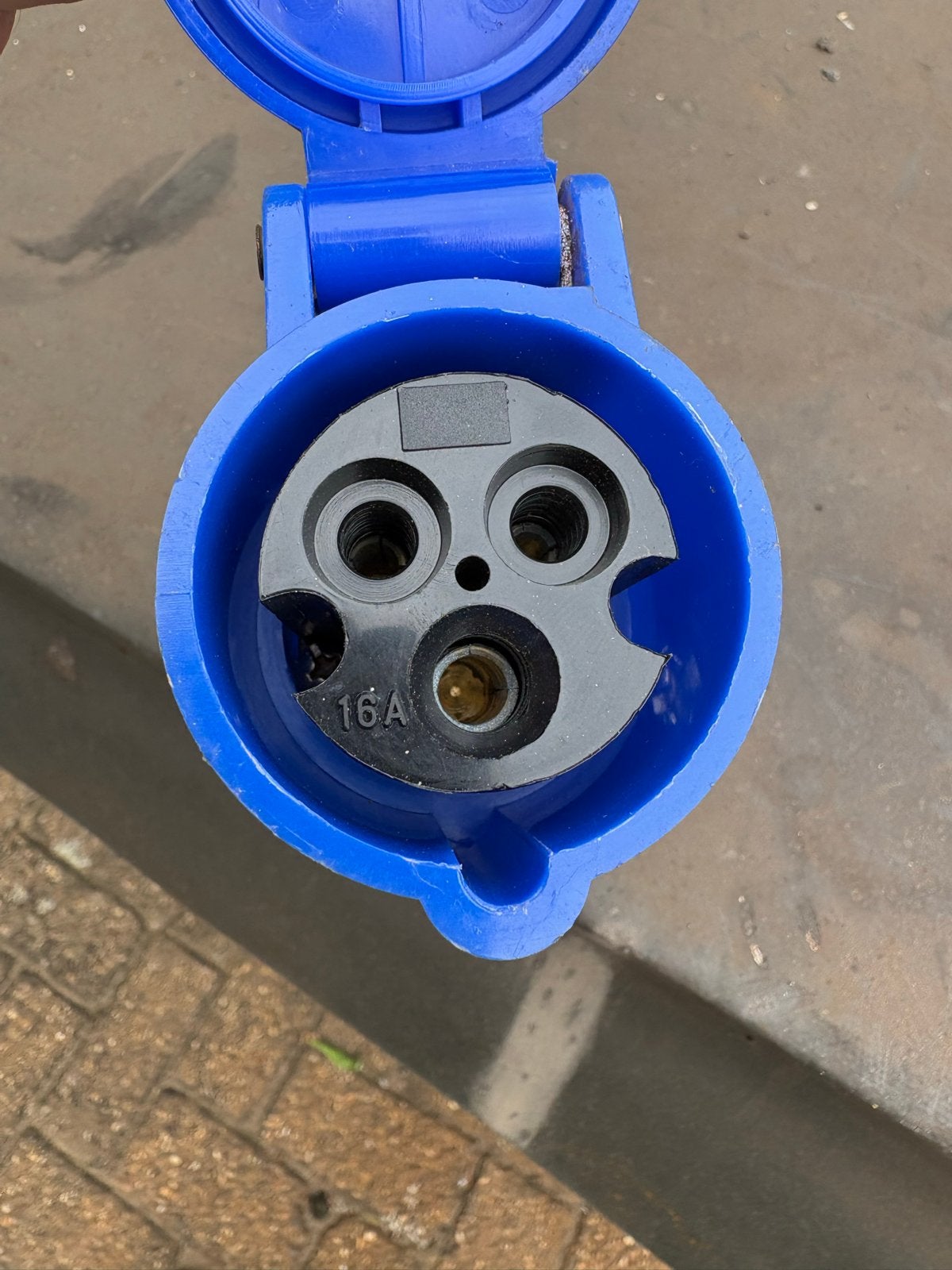 Eurostekker 16A 220V Stekker - Blauw, Ophalen of Verzenden, Zo goed als nieuw, Stekker