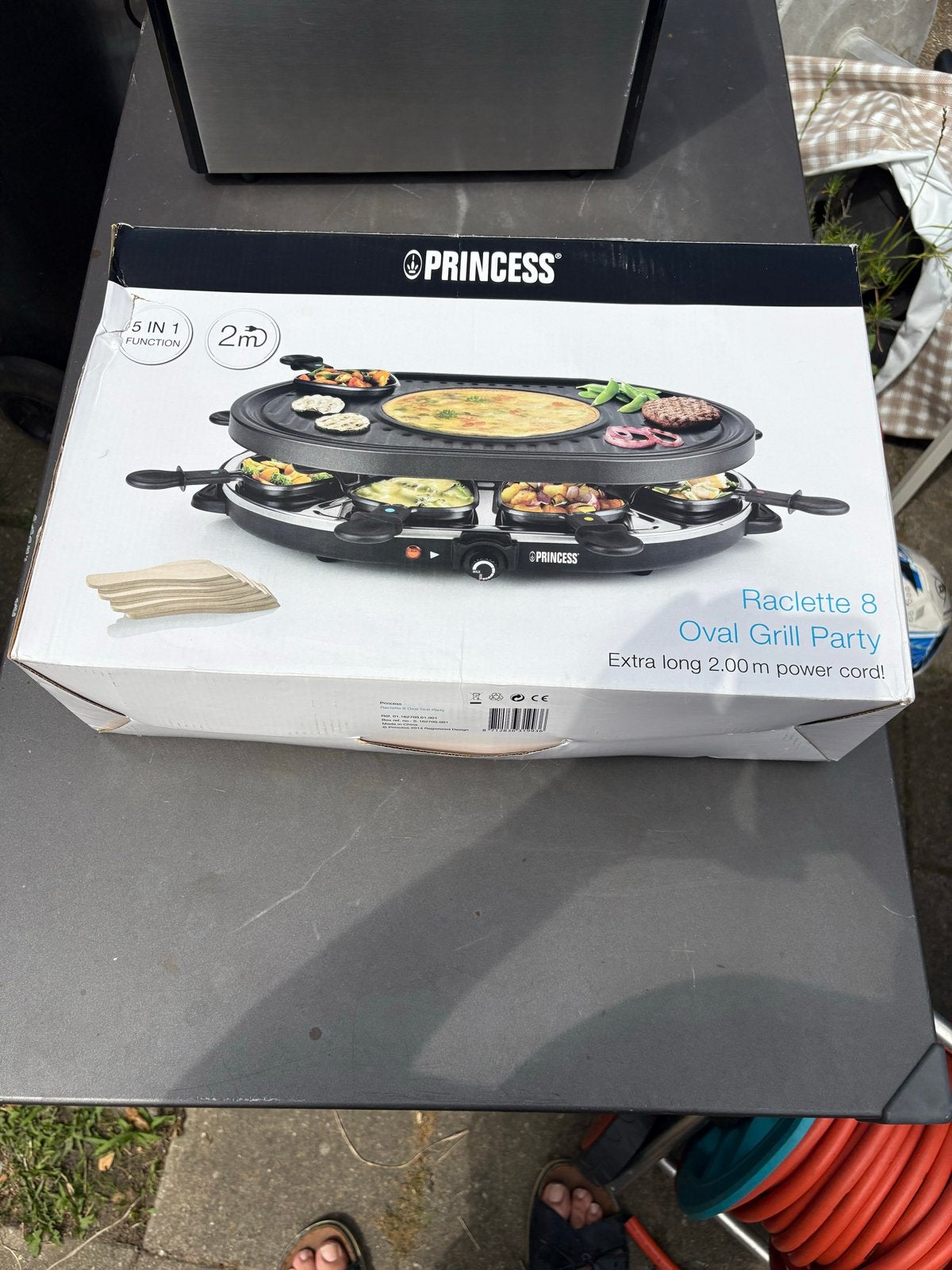 Princess Raclette & Oval Grill Party 5-in-1, Witgoed en Apparatuur, Ophalen of Verzenden, Zo goed als nieuw, 4 t/m 7 personen