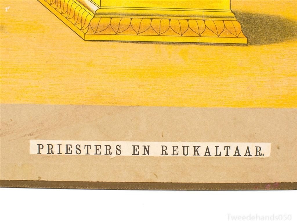 Bijbel schoolplaat vintage 99290, Antiek en Kunst, Ophalen of Verzenden