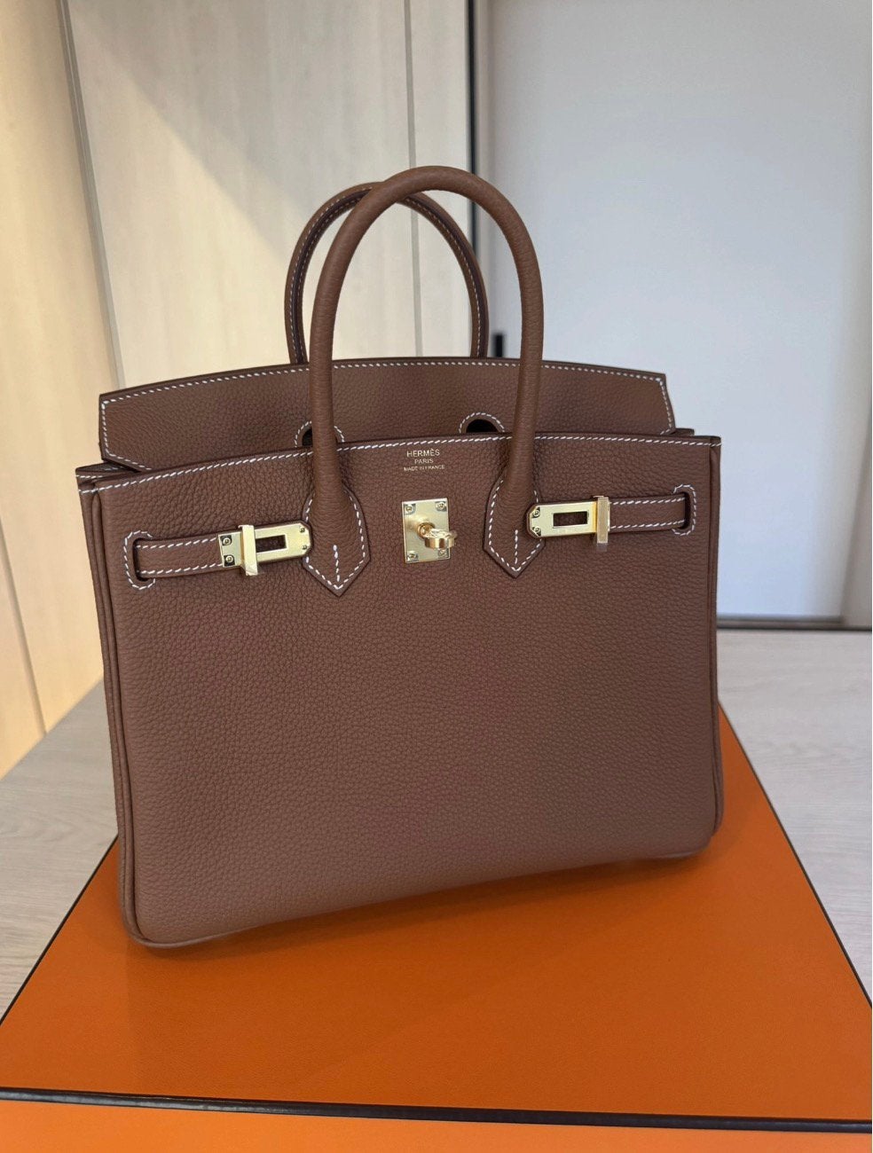 Birkin 25 gold Ghw, Sieraden, Tassen en Uiterlijk, Tassen | Damestassen, Ophalen, Nieuw, Schoudertasje