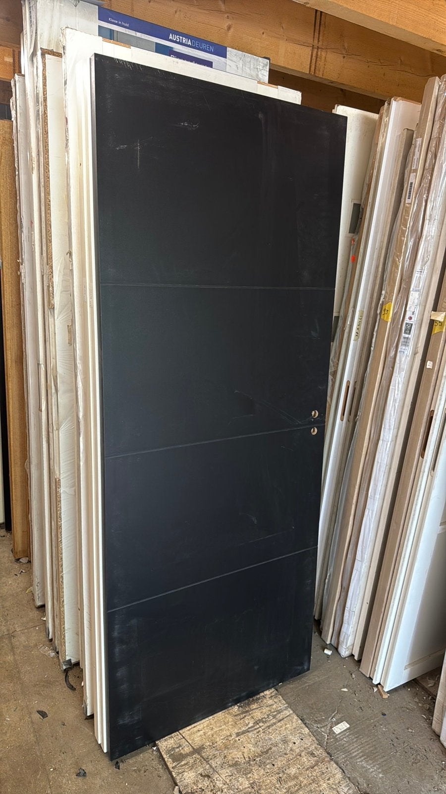 Stompe binnendeur freeslijnen 83x201.5 cm nr 347, Ophalen, 80 tot 100 cm, Binnendeur, Nieuw