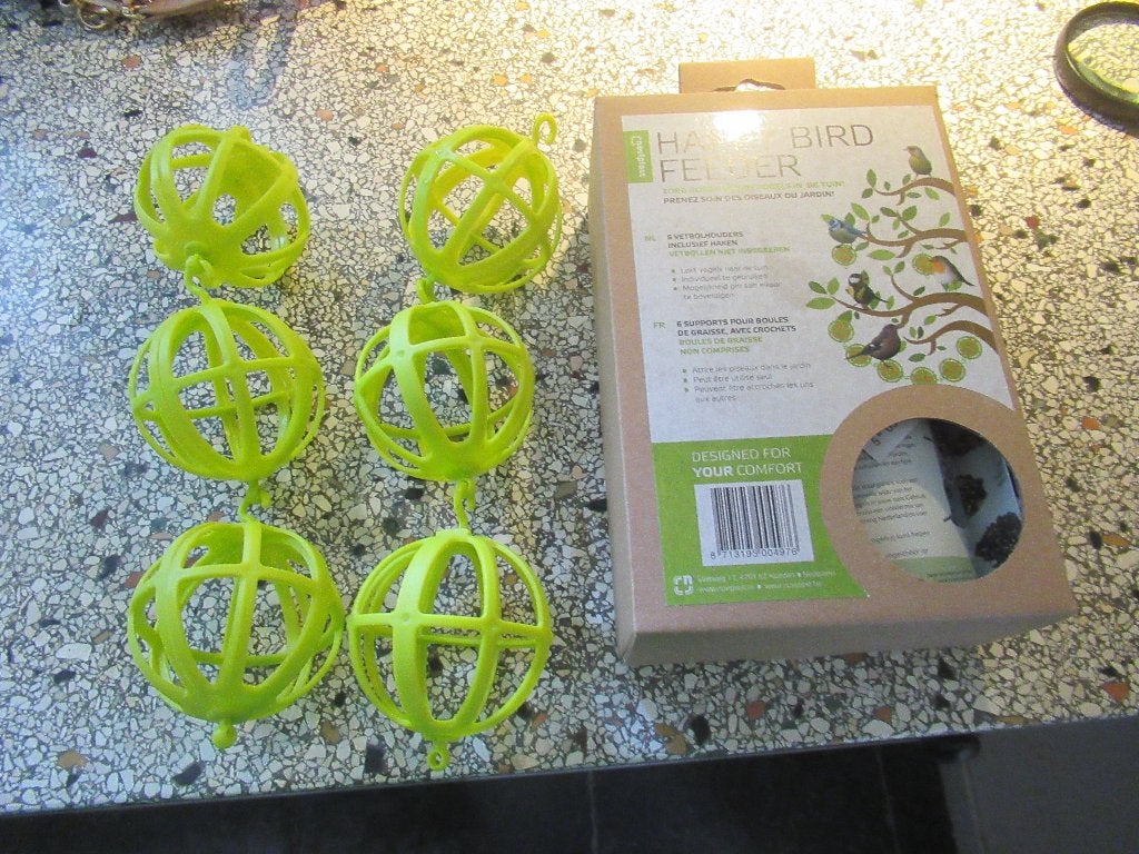 Happy Bird Feeder 6 VETBOL HOUDERS / vogels tuin, Ophalen of Verzenden, Zo goed als nieuw, Eten en Drinken