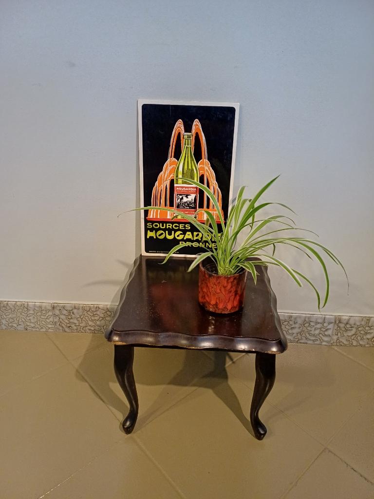 Houten plantentafel bijzettafel retro / vintage., Minder dan 45 cm, Minder dan 55 cm, Gebruikt, Ophalen of Verzenden