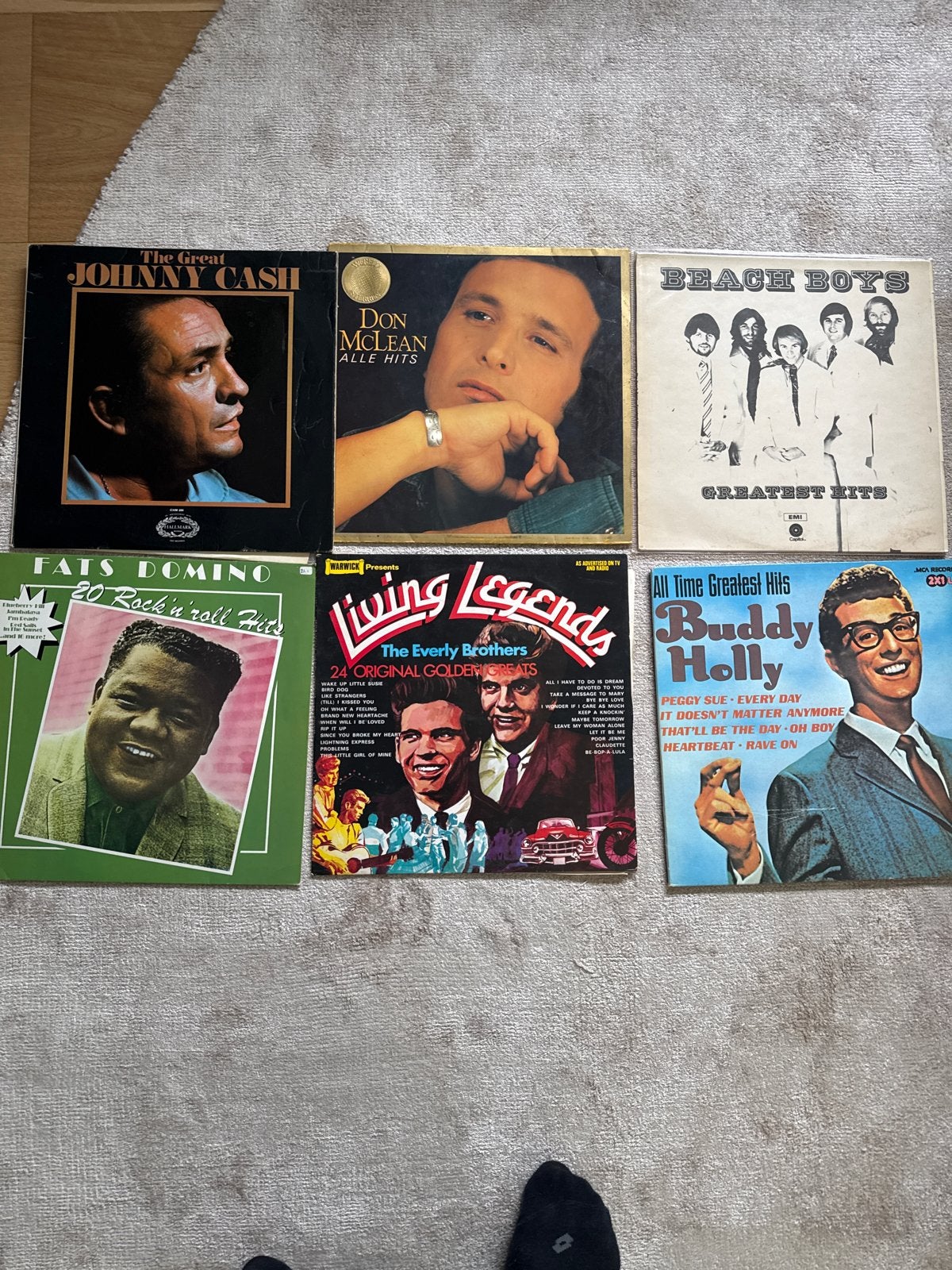 Zestiger jaren LP's: Johnny Cash, Don McLean, Beach Boys, Fa, LP, Gebruikt, Pop, Ophalen of Verzenden