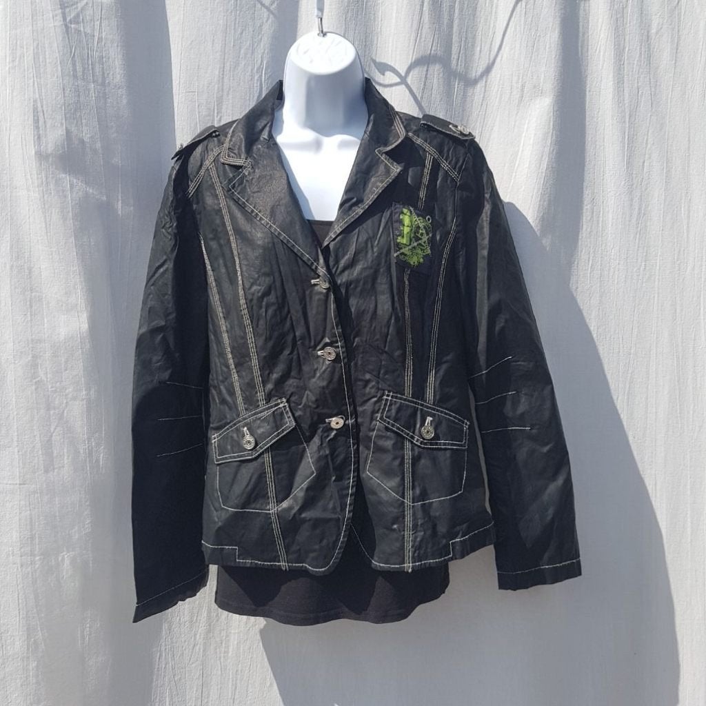 Stoere zwarte tussenjas. mt 42. Merk Betty Barclay, Kleding | Dames, Jassen | Winter, ., Zwart, Maat 42/44 (L), Ophalen of Verzenden