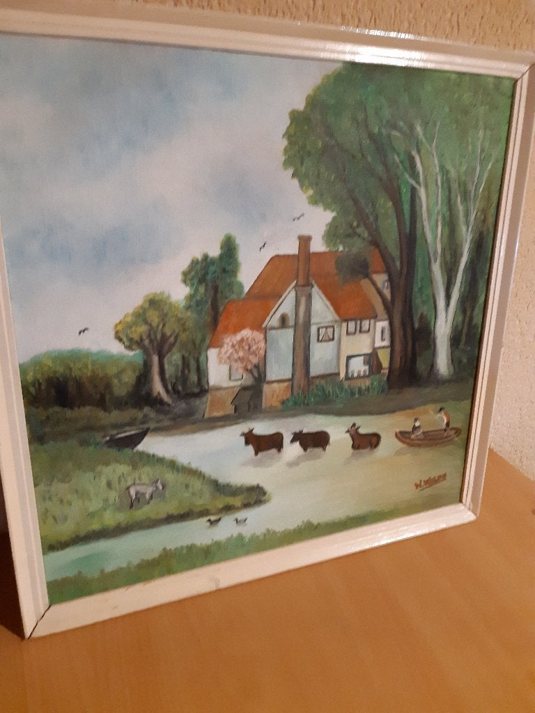 schilderij boerderij, Ophalen