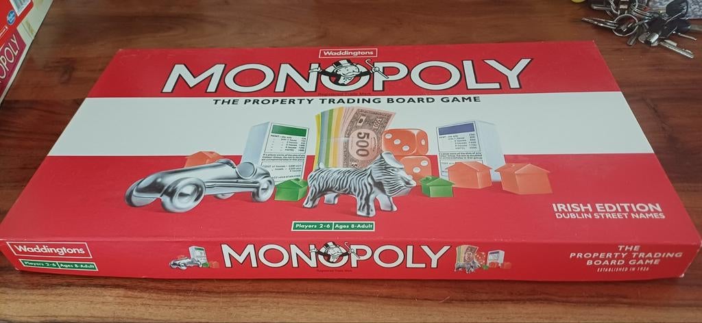 Monopoly Ierse Editie - Dublin Straatnamen, Vijf spelers of meer, Ophalen, Zo goed als nieuw, Waddingtons