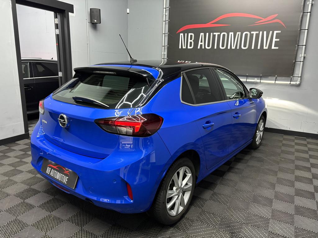 Opel Corsa 1.2 Elegance 2022 Aut, Auto's, Gebruikt, Blauw, 19 km/l, 3 cilinders