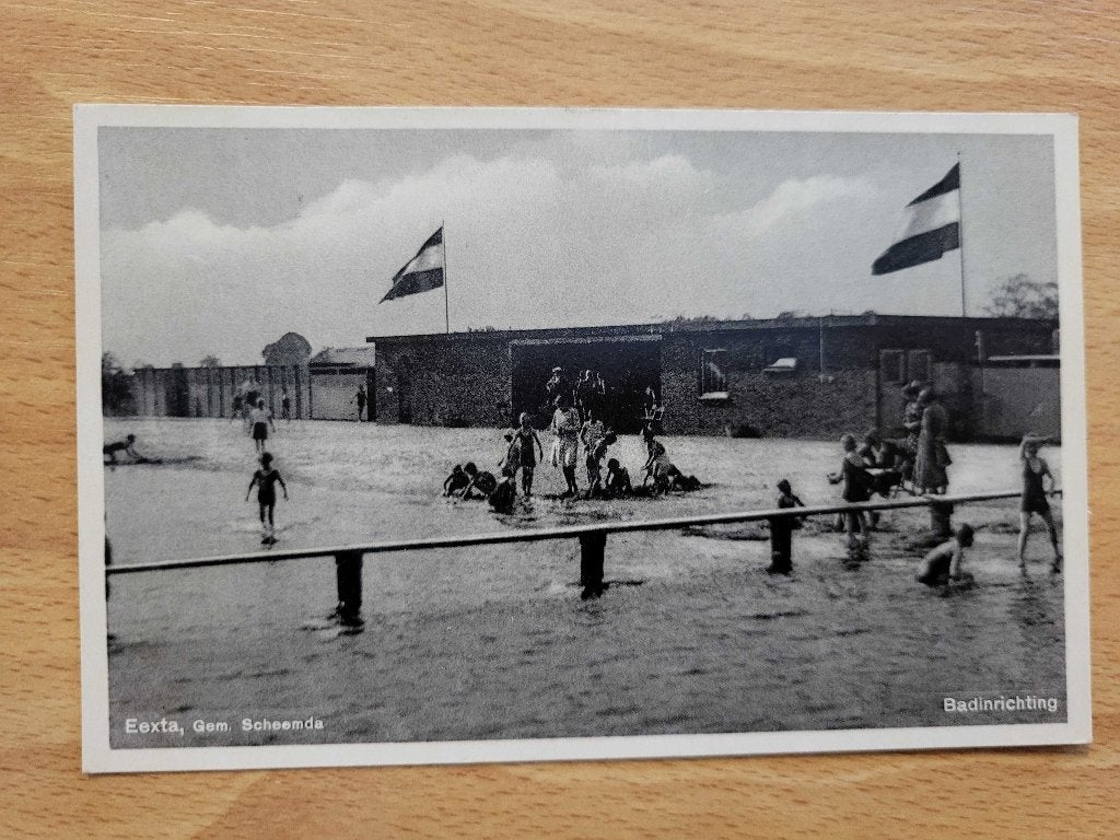 ansicht EEXTA scheemda Badinrichting, Verzamelen, Ansichtkaarten | Nederland, Ophalen of Verzenden, Voor 1920, Groningen