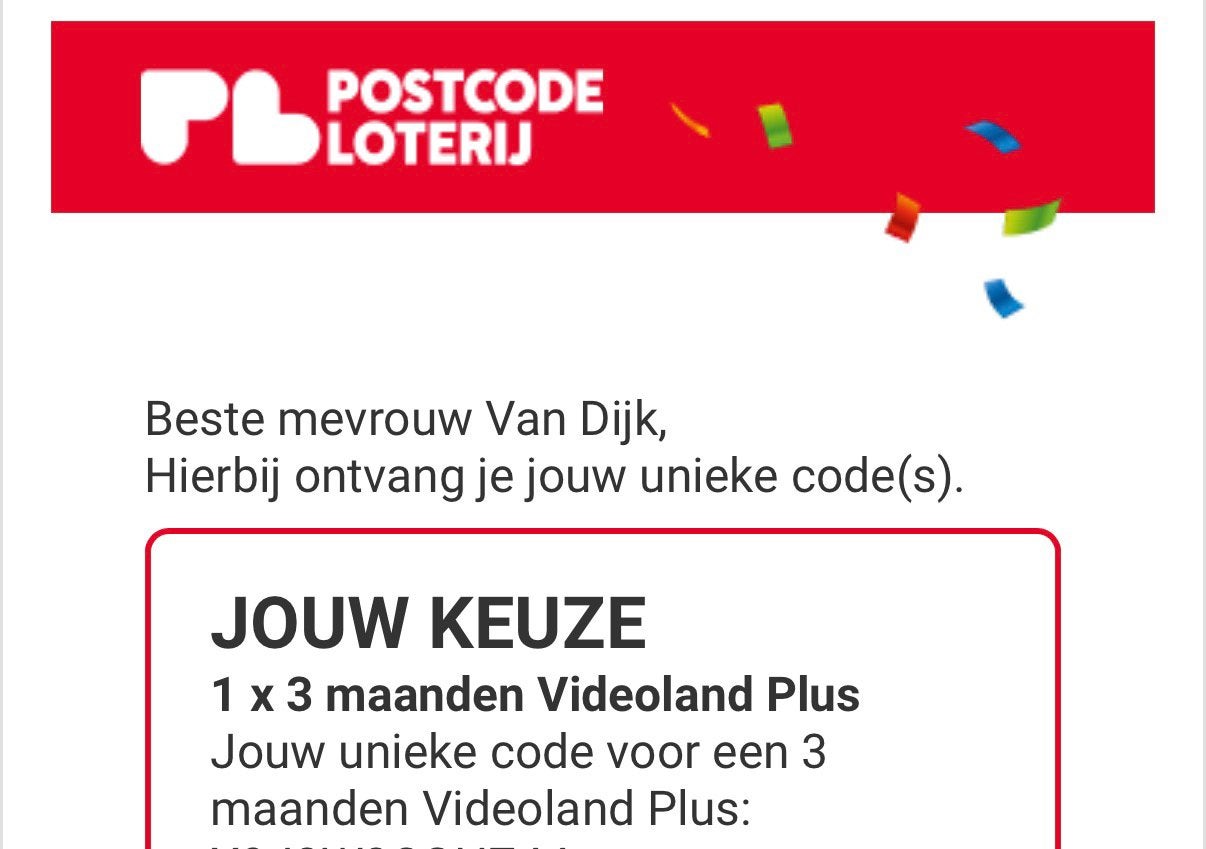 Videoland plus 3 maanden voucher, Eén persoon