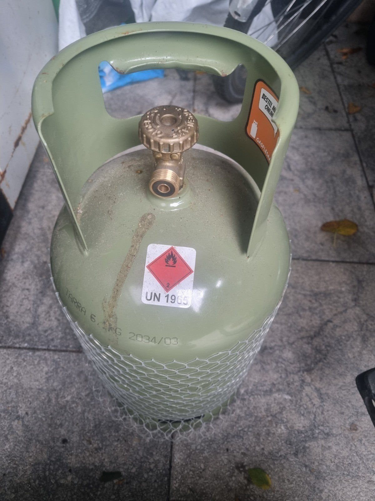 Gasfles 6.1KG - Leeg, Ophalen of Verzenden, Gebruikt, Tarra