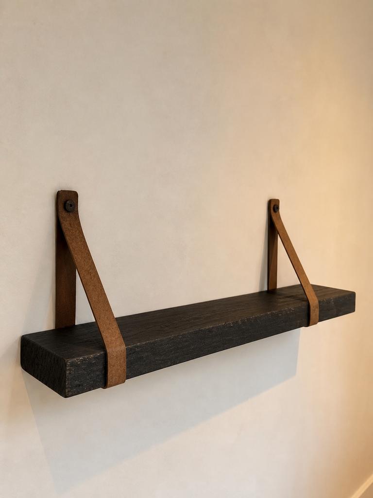 Stoere wandplank zwart 120 Mooss, Huis en Inrichting, Ophalen, Zo goed als nieuw