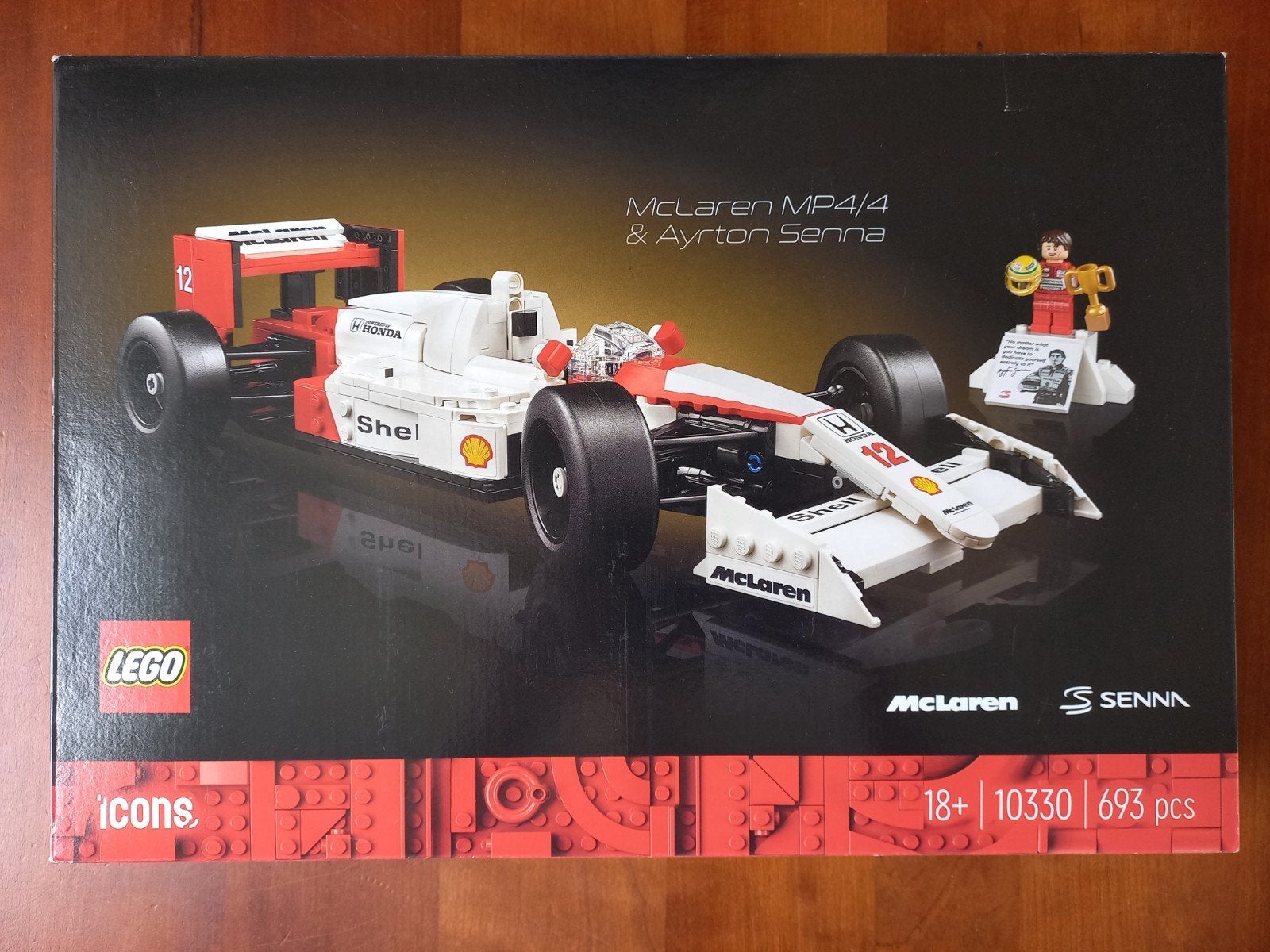 Lego icons McLaren MP4/4 en Ayrton Senna (10330), Lego, Nieuw, Ophalen of Verzenden, Icons