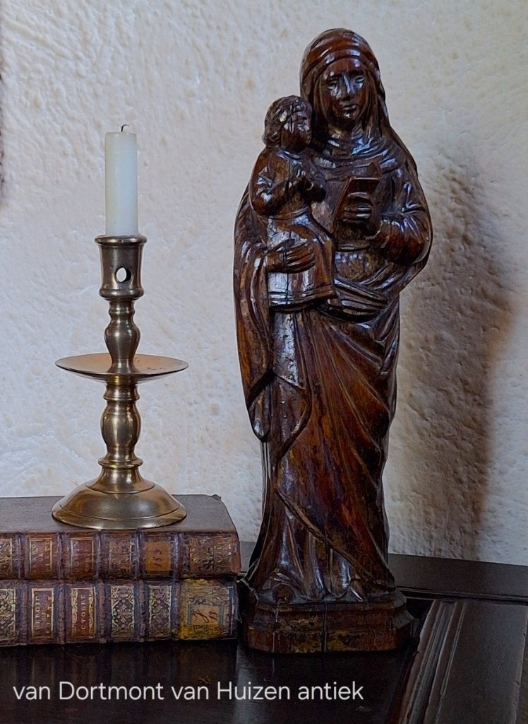 Sculpture, Heilige Anna met Maria als kind 17e eeuw., Antiek en Kunst, Ophalen of Verzenden, Hout, Beeld, Religie