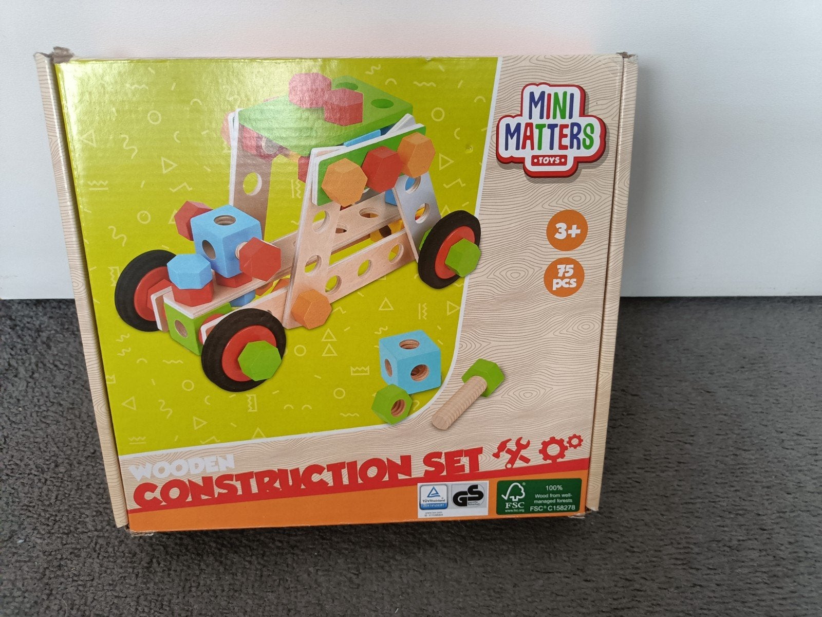 Mini Matters Houten Bouw Set Voertuigen - Compleet (3+), Ophalen of Verzenden, Gebruikt, Overige merken