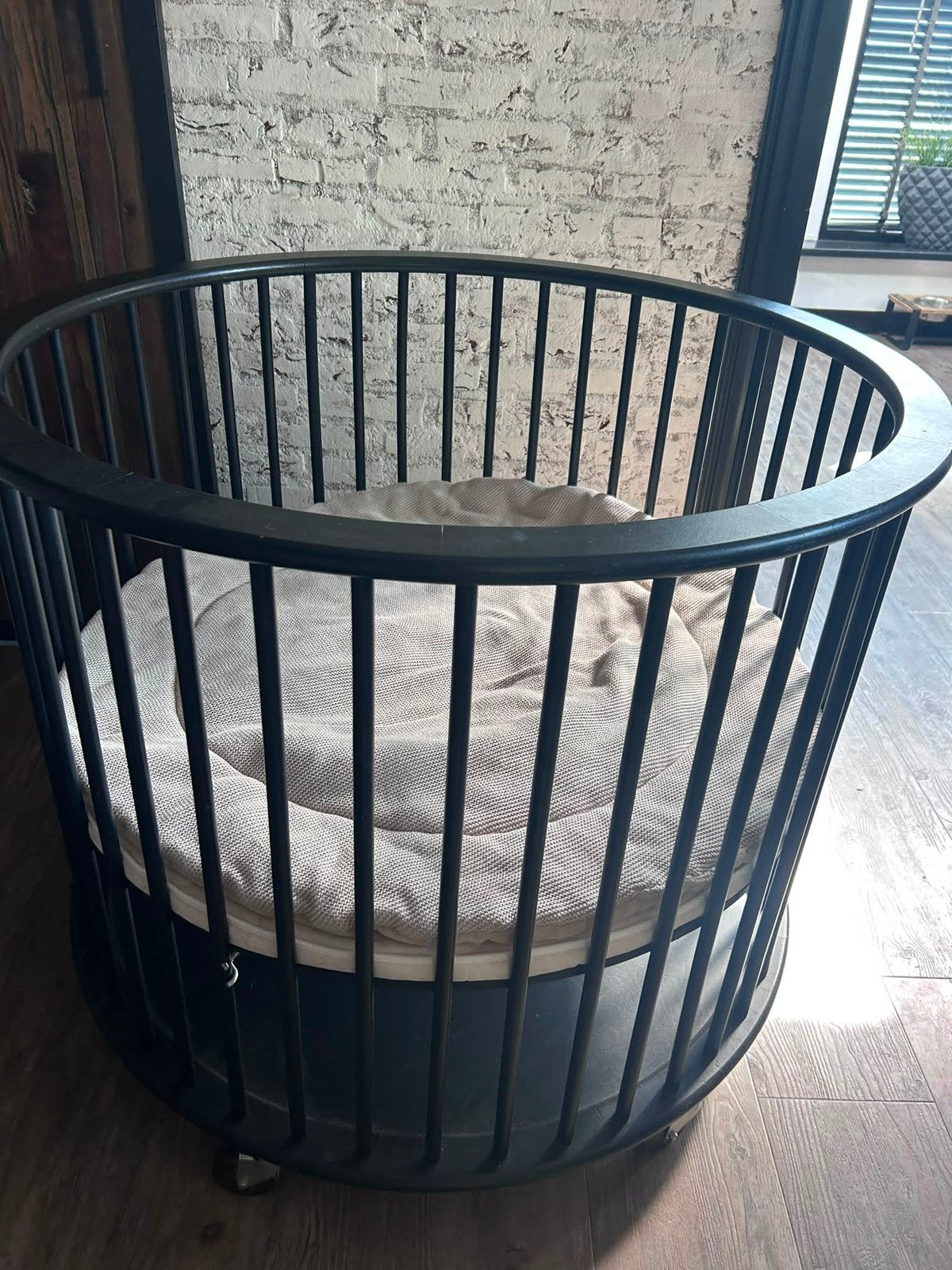 Bopita ronde box zwart, Kinderen en Baby's, Boxen, Ophalen, Zo goed als nieuw, Rond, Boxkleed