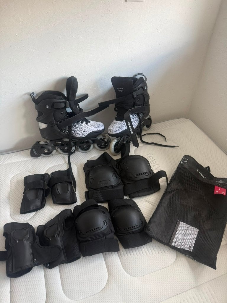 Fitness-skates phuzion xenon 4x90 mm inline zwart/wit, Sport en Fitness, Dames, Zo goed als nieuw, Inline skates 4 wielen, Ophalen