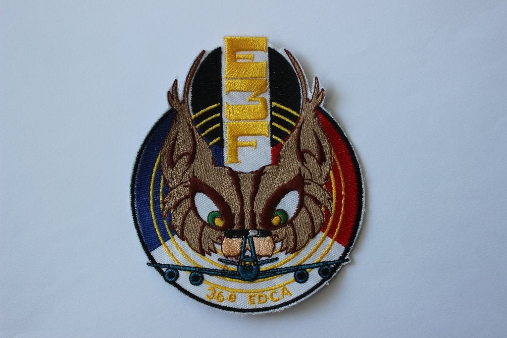patch  e-3f  36  edca  french airforce, Verzenden, Zo goed als nieuw, Patch, Badge of Embleem