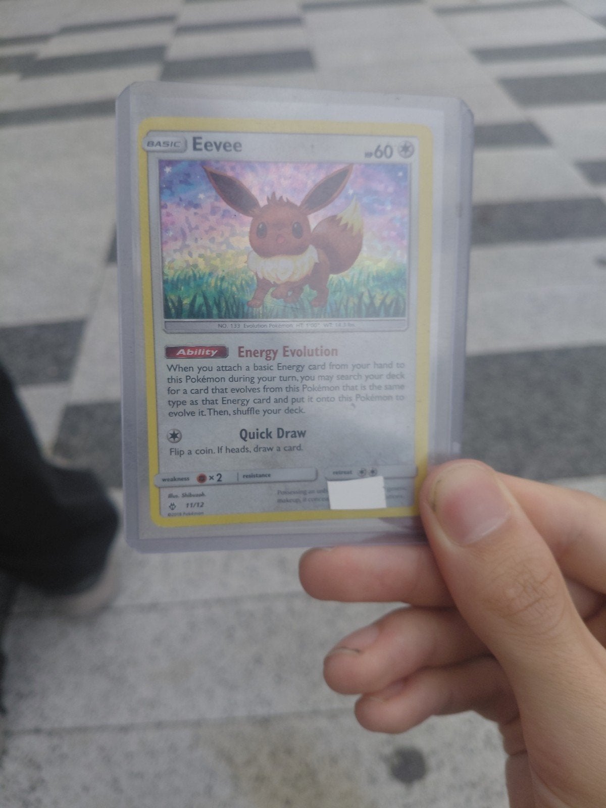 Pokémon Eevee Kaart - Evolutie Energie, Verzenden, Gebruikt, Losse kaart, Foil